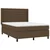 Vidaxl Box spring postelja z vzmetnico temno rjava 140x200 cm blago