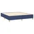 Vidaxl Box spring postelja z vzmetnico LED modra 160x200 cm blago