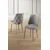 Hanah Home set trpezarijskih stolica Leja 4 kom, siva tkanina Babyface, hromirane metalne noge