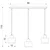 Luster na sajli PARKLA 3xE27/15W/230V crna