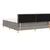 Vidaxl LED Box Spring Postelja z LED trakami Taupe 180 x 200 cm blago