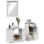 Set namještaja za kupaonicu s ladicama 3 pcs Antič White