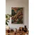 WallXpert uramljena slika 115247, leopard u skoku među šarenim oblacima i planinama, 30 x 40 cm, beli ram