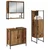 Set namještaja za kupaonicu 3 kom. Smeđa 33 x 33 x 113,5 cm