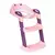 Adapter za wc šolju za decu sa stepenikom, pink, ECOTOYS