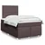 Vidaxl Box spring postelja z vzmetnico temno rjava 120x190 cm blago