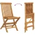 Vrtni set za objed 5 pcs Smeđa Čvrsto teak drvo