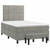 Box spring krevet s madracem svjetlosivi 120x200 cm baršunasti