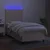 Vidaxl Box spring postelja z vzmetnico LED krem 80x200 cm blago