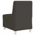 Modularna sofa bez naslona za ruke tamno siva 55 cm kovrčava tkanina imitacija vune