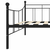 Okvir za dnevni ležaj crni metalni 90 x 200 cm