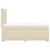 Vidaxl Box spring postelja z vzmetnico krem 120x200 cm blago