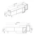 Hanah Home TV komoda Tenon, 213,2 cm, antracit / zlatna