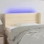 Vidaxl LED posteljno vzglavje krem 83x16x78/88 cm blago