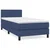 Vidaxl Box spring postelja z vzmetnico modra 100x200 cm blago