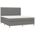 Vidaxl Box spring postelja z vzmetnico temno siva 160x200 cm blago