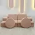 Atelier del Sofa Dvosed na razvlačenje Puzzle 140x46x70cm Roze