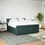 Vidaxl Box spring postelja z vzmetnico temno zelena 200x200 cm žamet