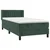 Vidaxl Box spring postelja z vzmetnico temno zelen 90x190 cm žamet