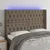 Vidaxl LED posteljno vzglavje taupe 163x16x118/128 cm blago