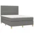 Vidaxl Box spring posteljni z vzmetnico temno siv 140x190 cm blago