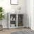 vidaXL Komoda betonsko siva 80x40x75 cm