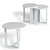 Lessentiel Maison Set klub stolova, 3 komada Mira Beli