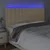 LED uzglavlje krem 180x5x118/128 cm od tkanine