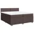 Vidaxl Box spring postelja z vzmetnico temno rjav 200x200 cm blago