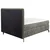 Esposa BOXSPRING POSTELJA 140 cm  x 200 cm , tekstil siva