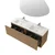 Skye Decor Set kupatilskog ormarića sa umivaonikom i ogledalom, 2 dela, Krem