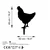 Atelier Del Sofa Dekorativna figura Chicken 01, 64x42 cm, 1.5 mm