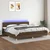 Vidaxl Box spring postelja z vzmetnico LED temno rjava 200x200cm blago