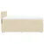 Vidaxl Box spring postelja z vzmetnico krem 140x200 cm blago