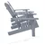 vidaXL Vrtni stol Adirondack trden les jelke siv