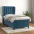 shumee Box spring postelja z vzmetnico temno modra 100x200 cm žamet