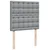 Vidaxl Box spring postelja z vzmetnico svetlo siv 100x200 cm blago