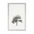 Plakat minimalistično listnato drevo - 40x60 silver