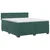 vidaXL Postelja boxspring z vzmetnico Temno zelena 200 x 200 cm Žamet