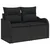 Sjedeća garnitura za vrt 7 pcs Crna Poliratan, čelik i staklo
