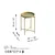 Hanah Home Klub sto 46x56x46cm Zlatni