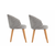 HANAH HOME Set 2 stolice Bentley Grey Light Oak
