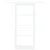 Klizna vrata Bijelo 93 x 211 cm Masivna borovina i staklo