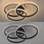JUST LIGHT. 14734-18 - LED plafonsko svetlo GLITRA LED/37W/230V prečnik 50 cm crno