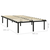 Okvir za krevet crni metalni 160 x 200 cm