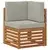 Set vanjskih sofa s jastukom 7 Komad Prirodna i svijetlo siva
