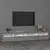 TV ormarić s LED svjetlima siva boja betona 240x35x40 cm