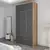 Hanah home Ormar Elina 140x253x52cm Antracit-Bež