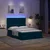Otomanski krevet s madracima&LED tamnoplavi 140x190cm baršun