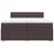 Vidaxl Box spring postelja z vzmetnico temno rjav 200x200 cm blago